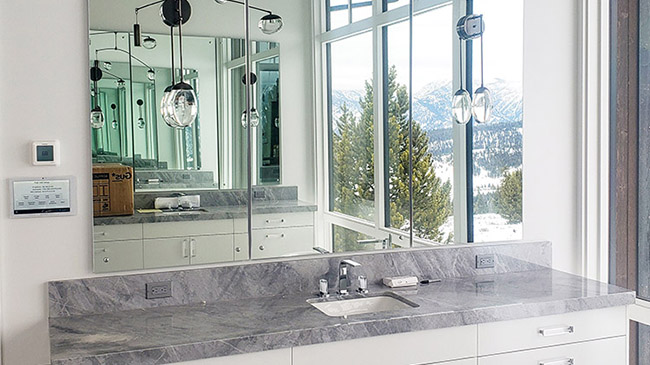 Bathroom Three Piece Glass Mirror